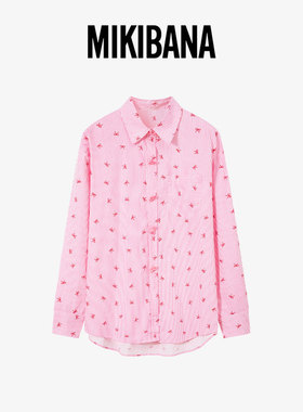 MIKIBANA可爱蝴蝶结慵懒衬衫J44TS3201