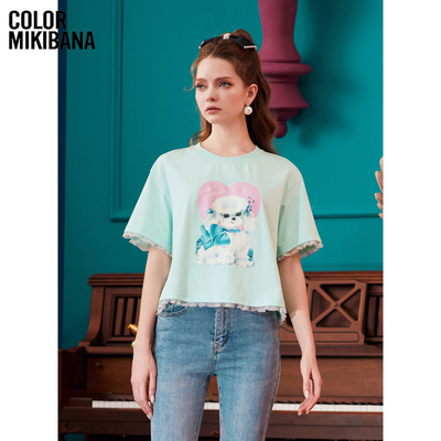 MIKIBANA米可芭娜甜酷减龄小众设计新款出街T恤Z33TT9284