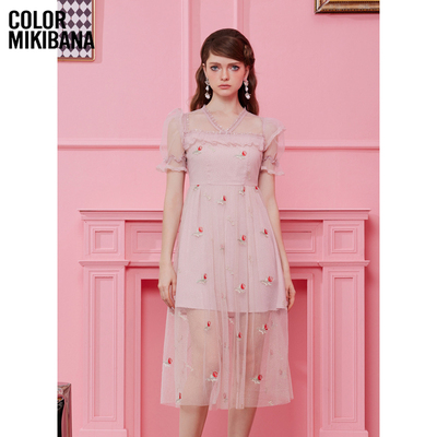 MIKIBANA米可芭娜甜酷减龄小众设计新款出街连衣裙Z32OD8828