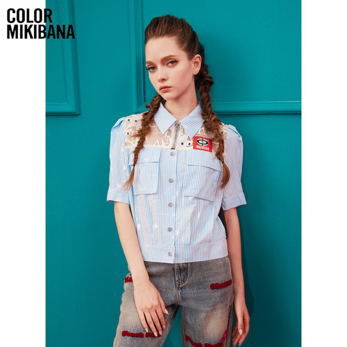 MIKIBANA米可芭娜甜酷减龄小众设计新款约会出街衬衫M32WS0906