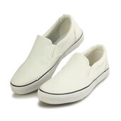 一脚蹬男女鞋 休闲情侣鞋 卫生纯白工作鞋 双星名人帆布鞋 护士甲板鞋