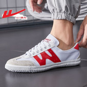 防滑跟脚不掉鞋 回力网球鞋 男女帆布鞋 情侣跑步鞋 拼接经典 复古球鞋