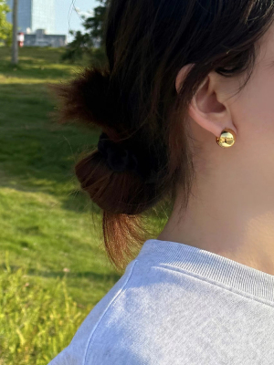 Berber时髦小金球耳钉