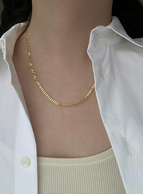 Berber经典金色素链猪鼻项链