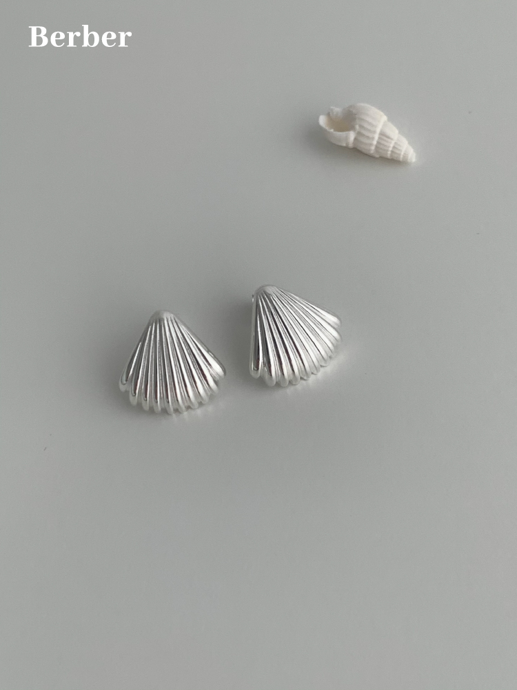 Berber法式贝壳耳钉复古精致小众