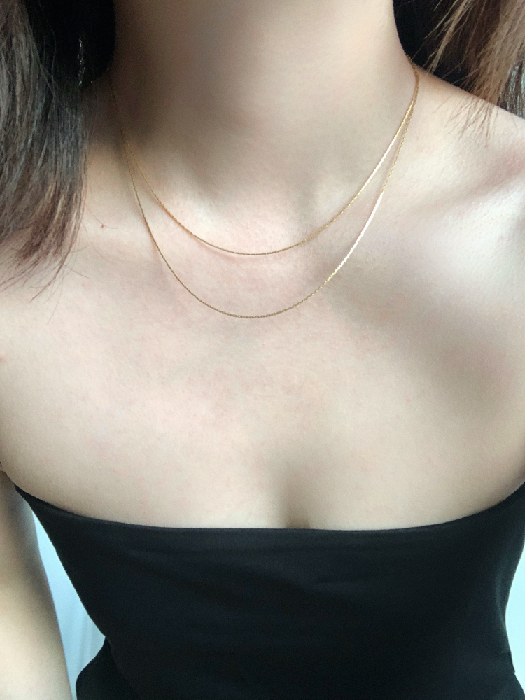 Berber缎光闪亮锁骨链经典高级