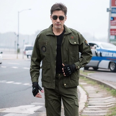 春秋劳保工作服套装男纯棉大码耐脏耐磨防烫薄款电焊工作服