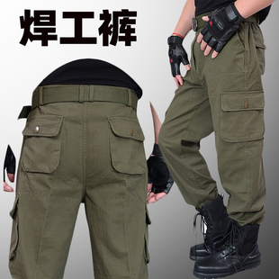 春秋纯棉加厚机修工作服裤子宽松耐磨耐脏劳保裤汽修电焊工作裤男