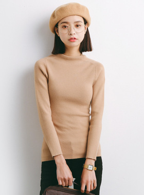 EAL羽迹秋冬高领毛衣打底衫长袖修身显瘦毛针织衫女上衣毛衫M22