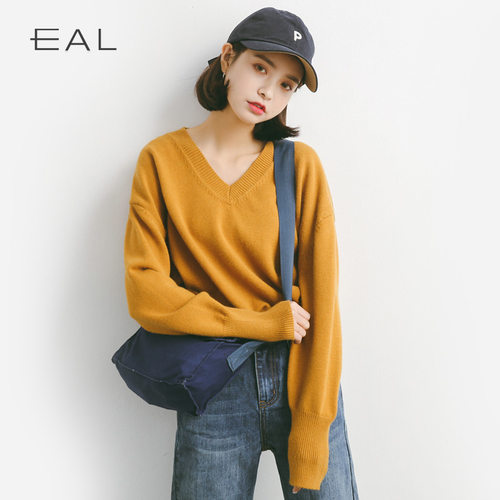 eal春季新款女装气质m18针织衫