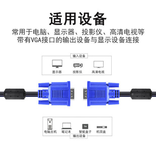 VGA线电脑显示器电视机链接线1.5米3米5米10米 高清视频线vga 包邮