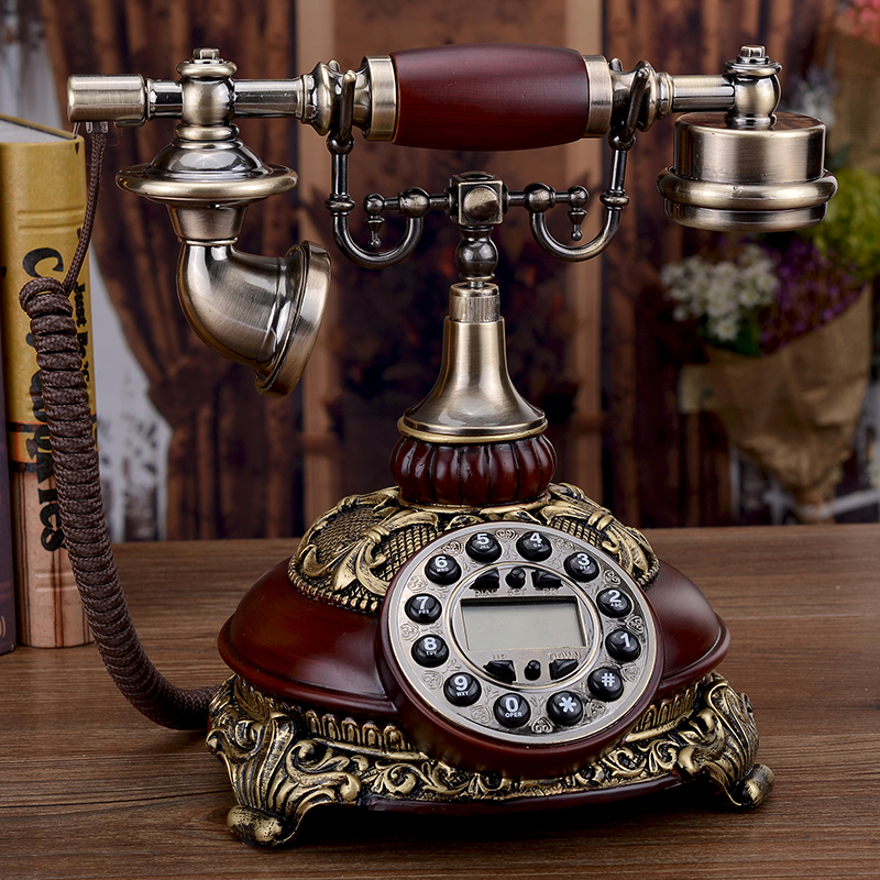慕予臻美式仿古电话机座机欧式家用固定座机办公复古电话无线插卡