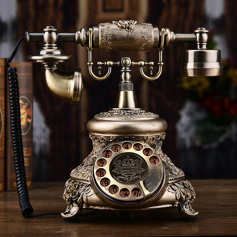 慕予臻欧式仿古电话机复古电话时尚创意田园座机家用无线插卡电话,生活电器,电话机(有绳/无绳/网络),淘宝优惠券,粉丝福利购,淘宝优惠卷