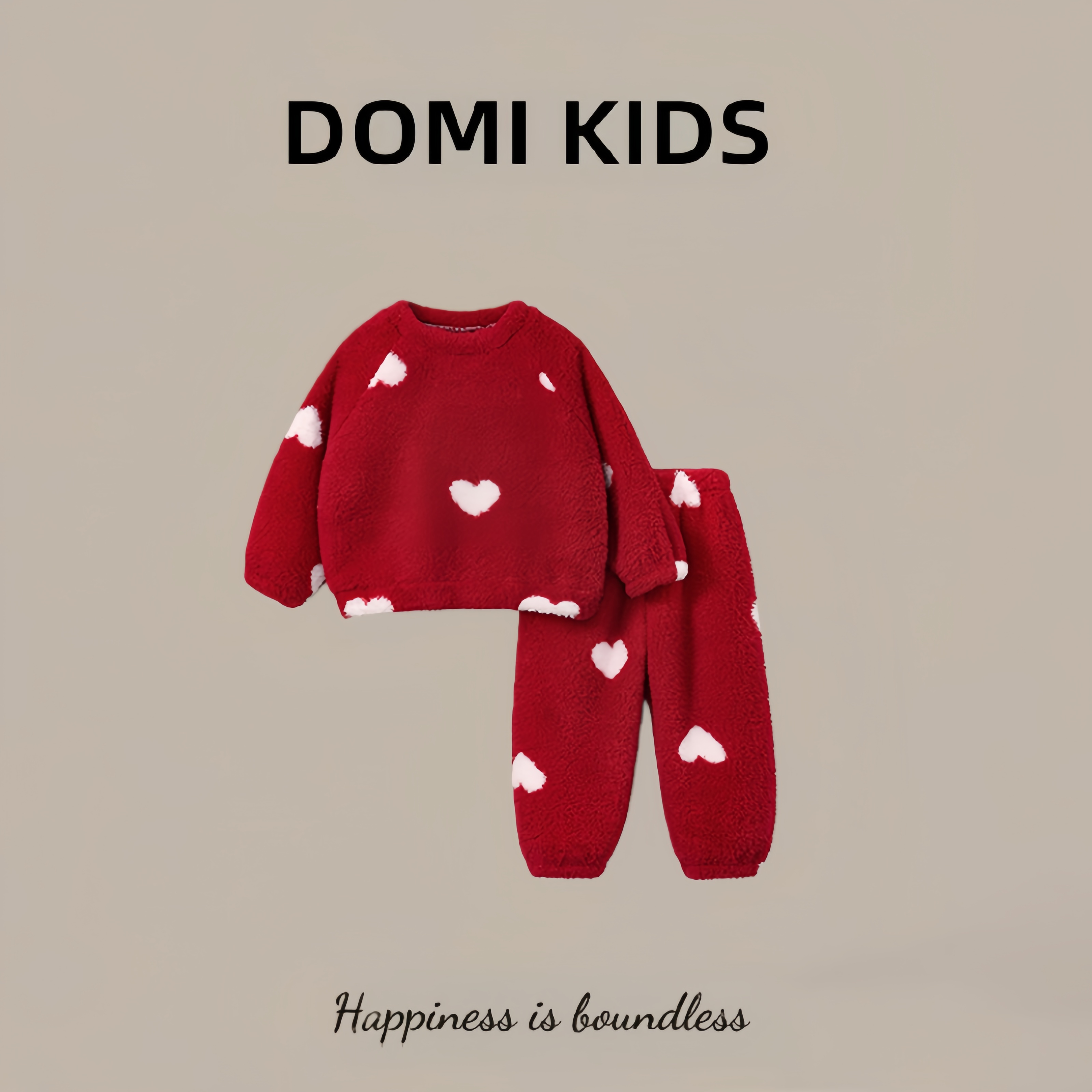 女童加绒睡衣秋冬季洋气女宝宝秋冬款加厚保暖儿童冬装家居服套装