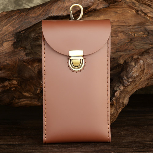 头层牛皮纯手工复古手机包腰包