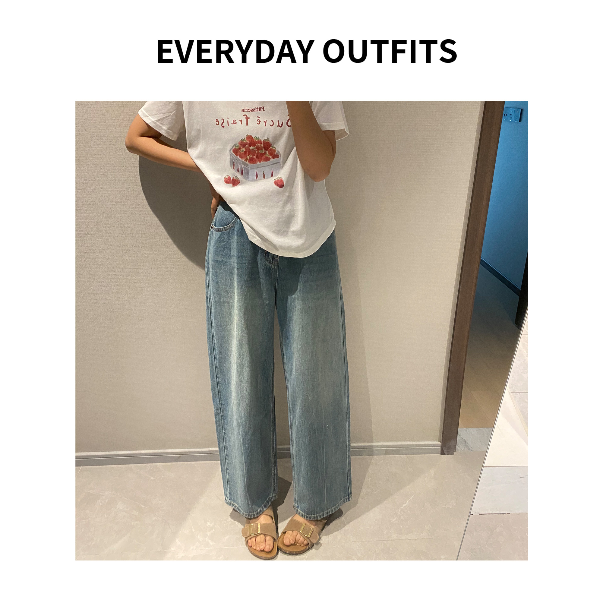 XH-RIDA· 复古萝卜牛仔裤12休闲百搭夏季显瘦设计感 071