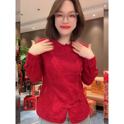 秋冬新款本命年复古显瘦高端上衣