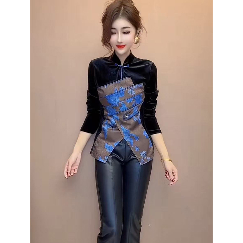 百搭时尚盘扣立领改良旗袍衫上衣