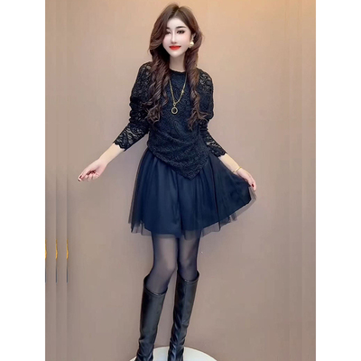 高级秋冬新款减龄收腰显瘦连衣裙