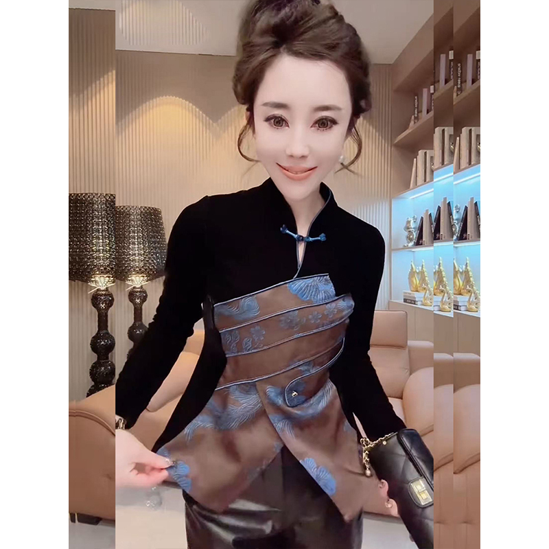 百搭时尚盘扣立领改良旗袍衫上衣