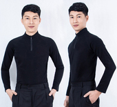 男中厚料加绒料拉丁舞服国标舞服交谊舞服摩登舞广场舞蹈练功服装