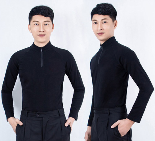男中厚料加绒广场练功服装拉丁舞