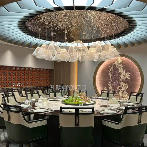 酒店大堂宴会厅灯具定制亚克力餐饮包厢饭店雅间包间艺术装饰吊灯