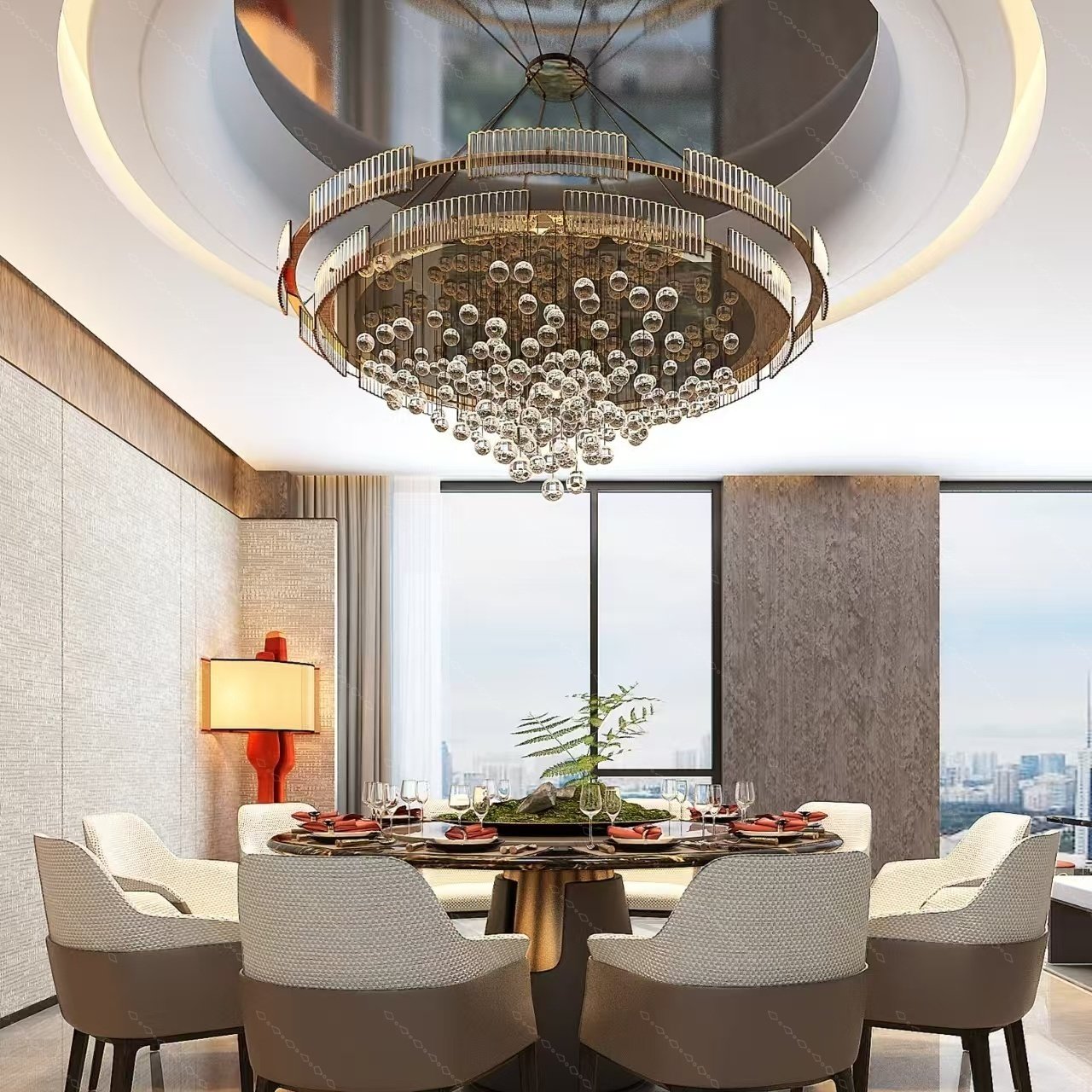 现代简约圆形酒店餐饮包厢饭店包间KTV包房样板房别墅餐厅吊灯,家装灯饰光源,酒店/宴会厅/餐饮吊灯,淘宝优惠券,粉丝福利购,淘宝优惠卷