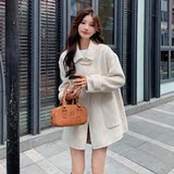 现货数据好短款爱心扣双面羊绒外套B121-2385-P230-K338，女装毛呢外套，昱儿e优优