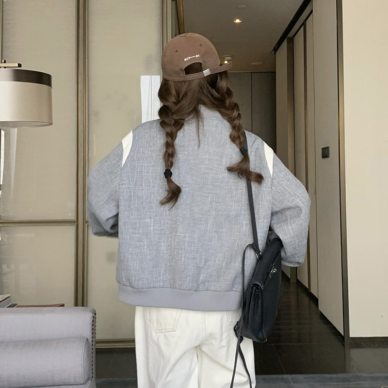 现货2024秋新款韩版棒球服外套B121-2402-P125-K178,女装短外套,昱儿e优优