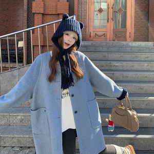 新品现货 撞色双面羊绒外套送针织帽浙宝B121-货号2582-p275-K399图片
