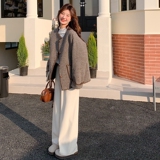 女薄款宽松型小香风常规款短外套气质女装毛绒可爱风小个子短款，女装毛呢外套，昱儿e优优
