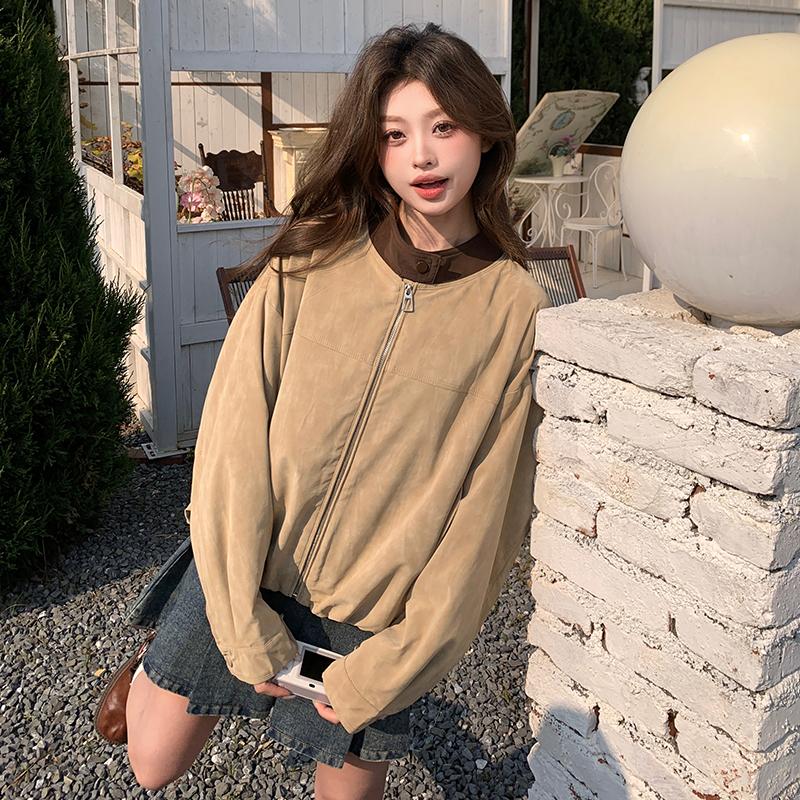 2025新品韩版棒球服皮衣小外套B121-货号2402-p155-K228,女装短外套,昱儿e优优