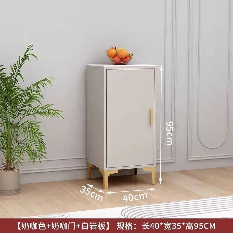 岩板客厅餐边柜茶水柜饮水机厨房储物柜收纳烧水壶置物单门柜小窄