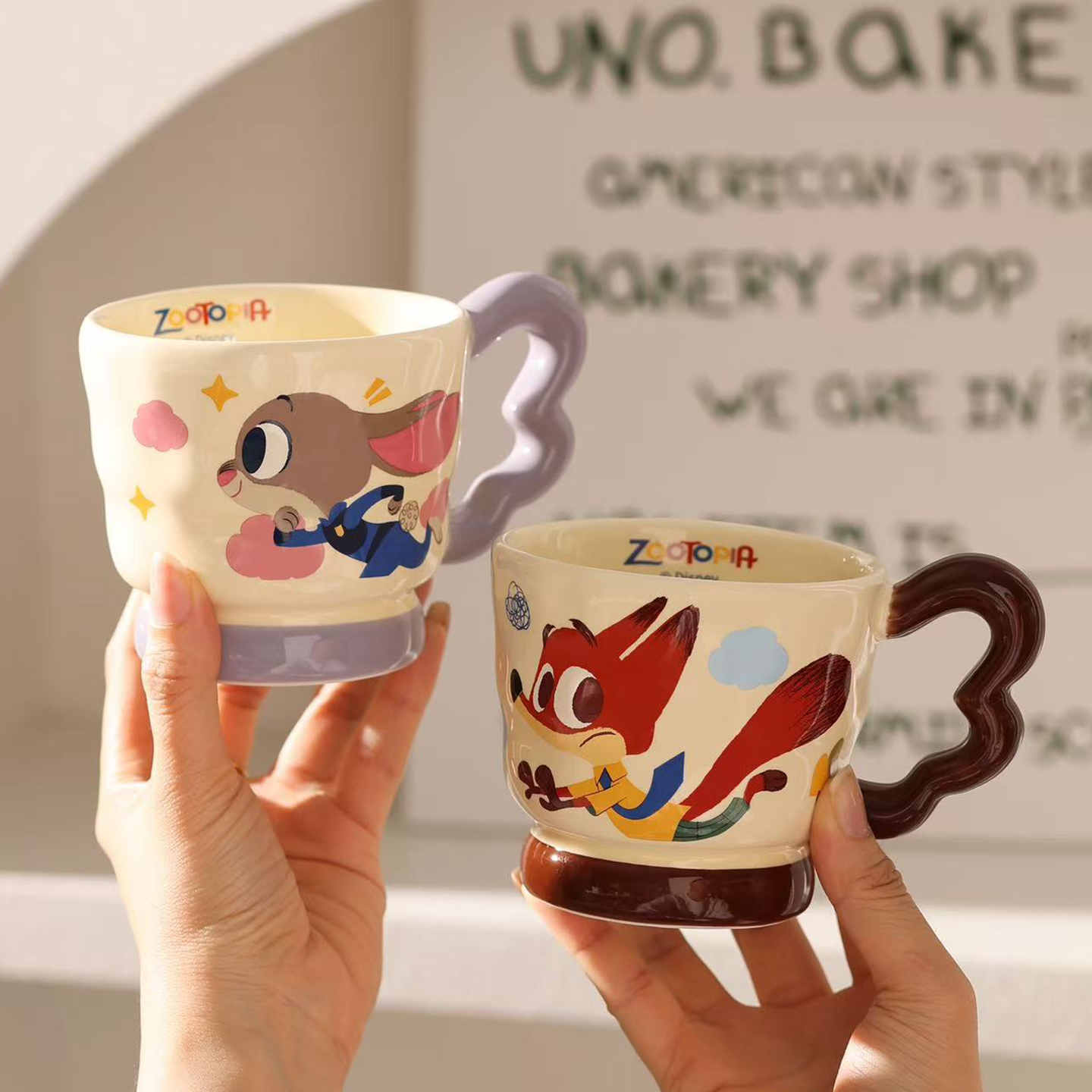 迪士尼正品朱迪尼克动物城陶瓷杯