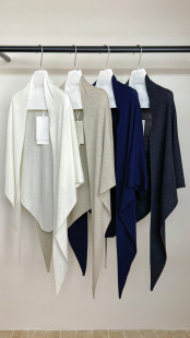 5号现货～羊毛针织大三角围巾秋冬极简保暖气质围脖披肩BL80032