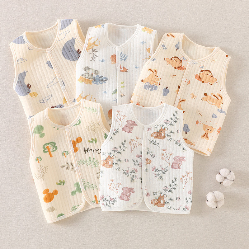 婴儿马甲秋冬季保暖空气棉坎肩