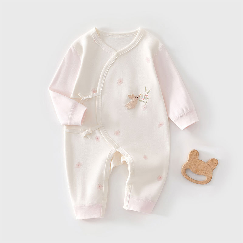 新生儿春秋纯棉长袖护肚哈衣