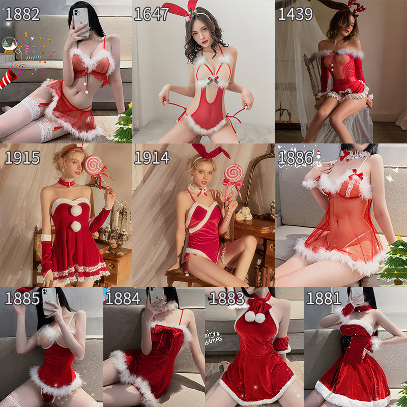 圣诞节性感cos新年战袍兔女郎角