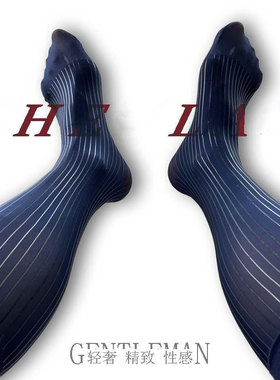 2026男士中筒袜正装镜面条纹丝袜马油镜面中筒袜男士马油袜镜光马