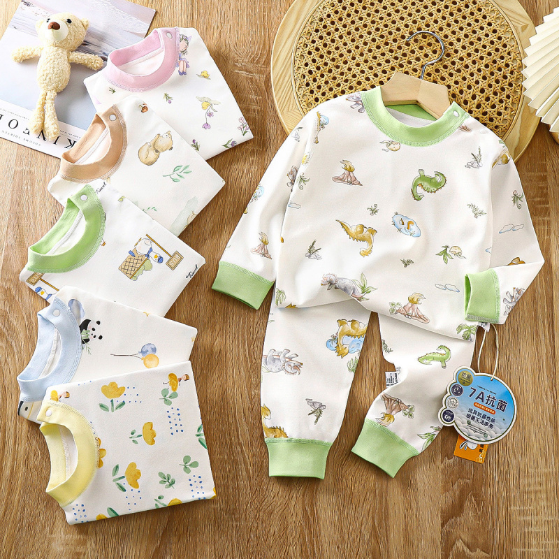 新款A类套装宝宝睡衣全棉针织四