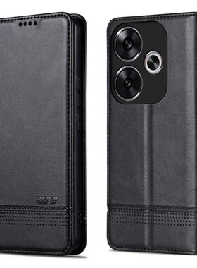 适用红米TURBO 3手机壳翻盖小米24069RA21C保护套6.67英寸红米TURBO3外壳皮夹REDMI膜全包硅胶软壳插卡防摔磁