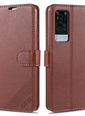 翻盖保护套适用vivoV2047T手机壳皮夹vivoX60Pro外壳6.56英寸vivoV2047A翻盖viovx6opro钱包款wiwox60por磁扣