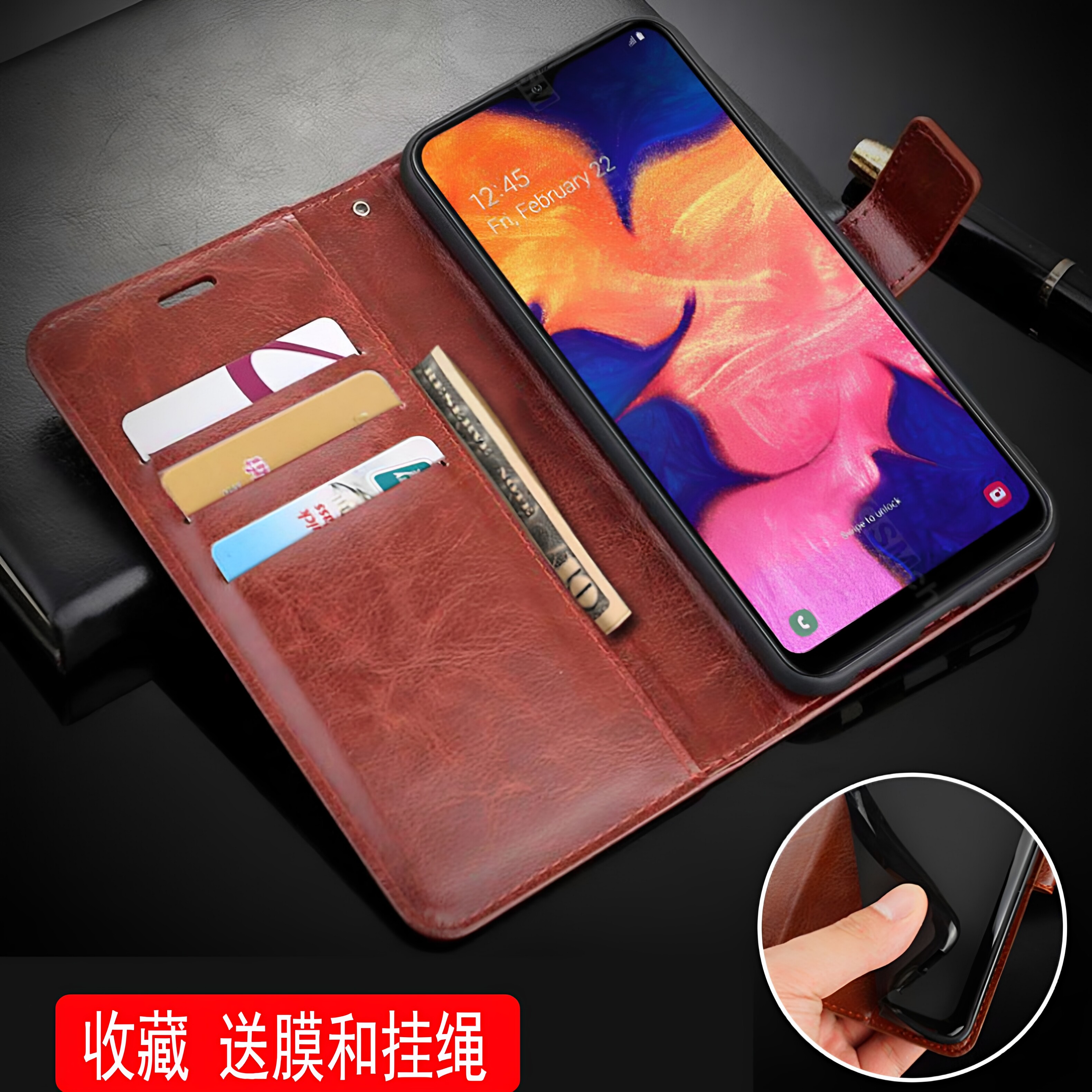 适用三星A305F手机壳翻盖SM-A305FZKF外壳皮夹galaxy a30保护套a3o防摔sm-a30软壳硅胶新款男士全包钢化膜钱?