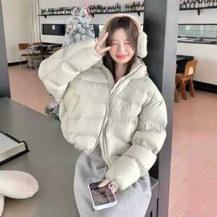 连帽羽绒服外套2026韩系简约白鸭绒保暖慵懒风百搭宽松休闲外套女