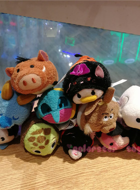 原单 tsum松松叠叠乐 堆堆乐艾莎达菲熊毛绒玩具摆件公仔