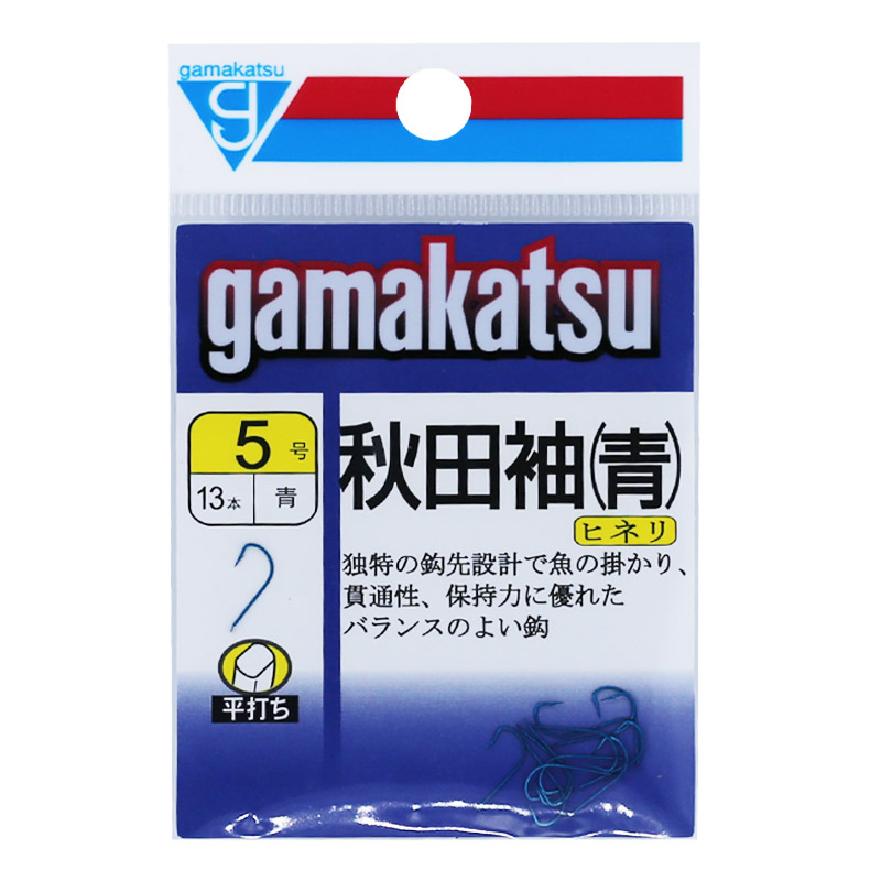 伽玛卡兹秋田袖青C1SD4有倒刺鱼钩长钩柄进口伽马袖钩细条鲫鱼钩