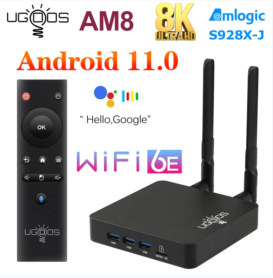 UGOOS AM8 Amlogic S928X-J wifi6 mali 8G/64G BT5.3 ott tv box 影音电器 网络高清播放器 原图主图