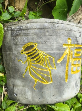 瓦片画雕刻绘画福禄寿喜新年礼物挂件花园新年送祝福户外墙壁装饰
