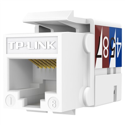TP-LINK TL-EJ5e01超五类CAT5e工程镀金千兆网络信息模块90度打线